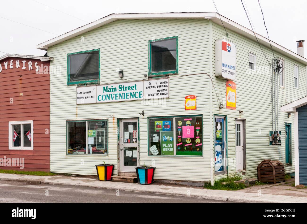 The Main Street Convenience Store in Channel-Port aux Basques, Neufundland. Stockfoto