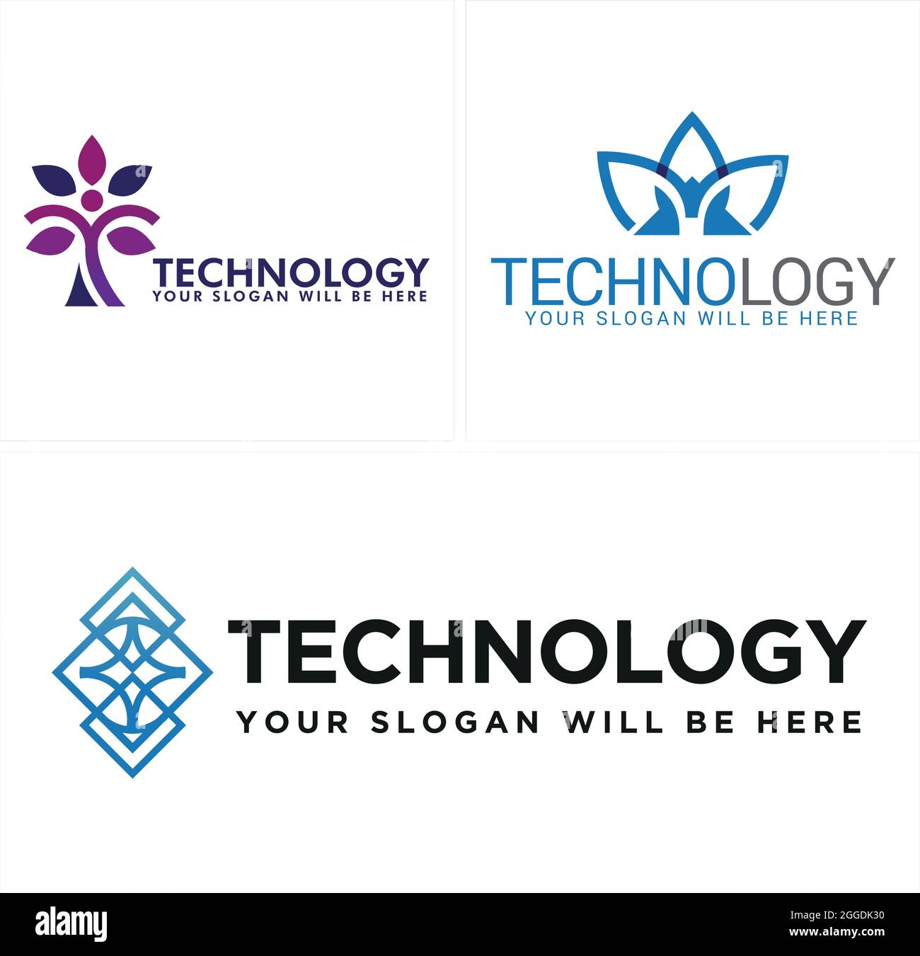 Technologieentwickler Unternehmen Pflanzen Natur mit Baum Menschen und Blatt-Logo-Design Stock Vektor