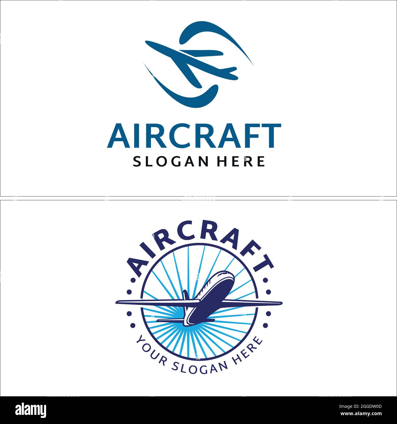 Flugzeug Symbol Vektor Design Logo Stock Vektor