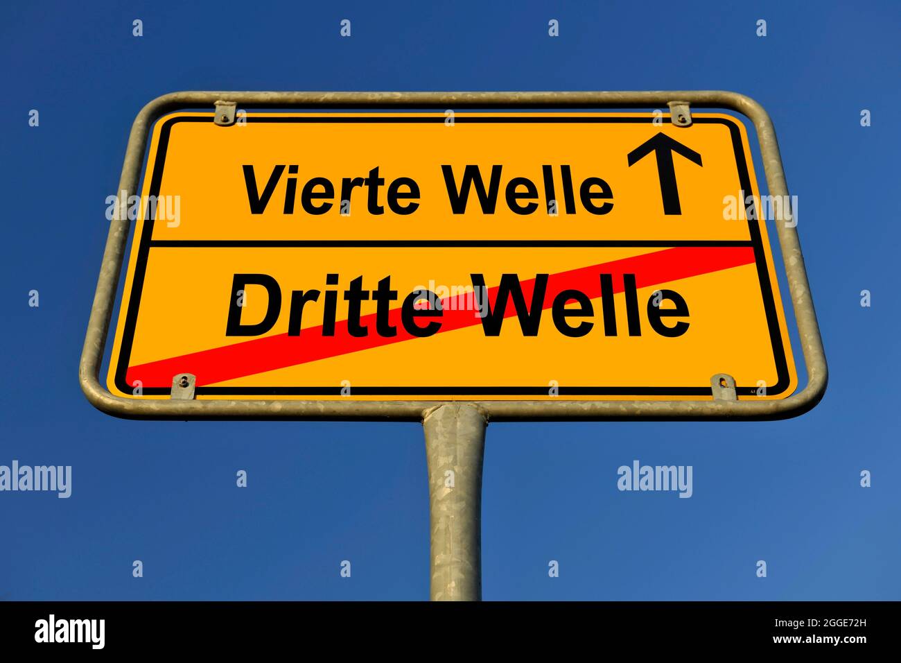 Symbolisches Bild, Ersatz der dritten Welle durch die vierte Welle der Corona-Krise, Deutschland Stockfoto