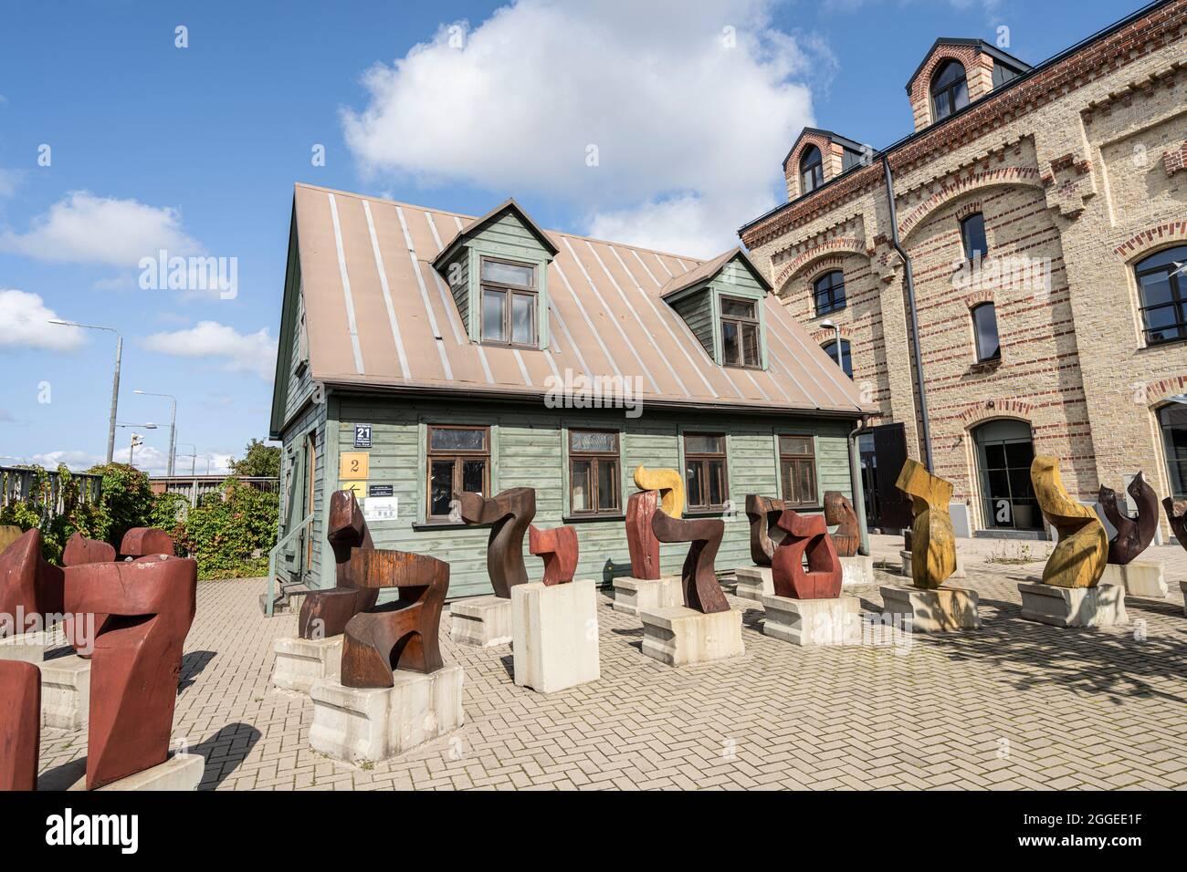 Riga, Lettland. August 2021. Details des Innenraums des Rigaer Ghettos und des lettischen Holocaust-Museums im Stadtzentrum Stockfoto