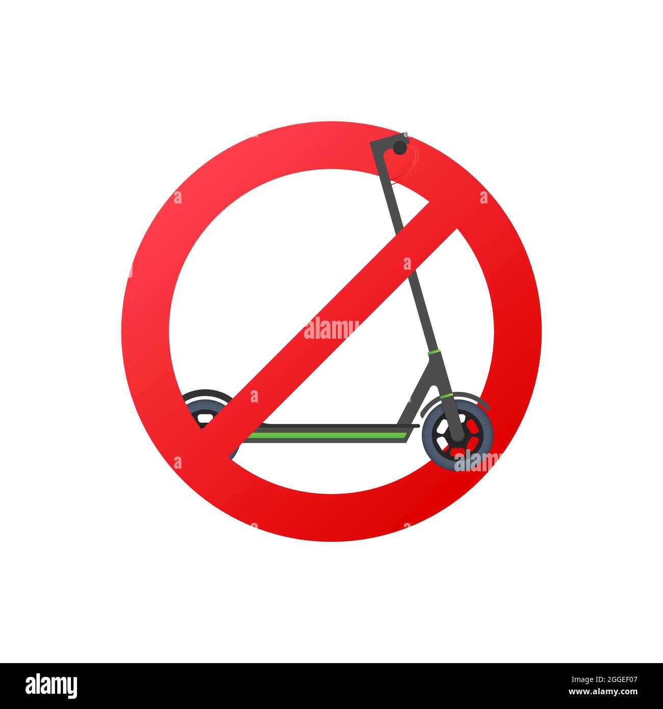 Schwarz, kein Roller. 3d-Renderdarstellung. Schwarzer Hintergrund. Vektorgrafik. Stock Vektor