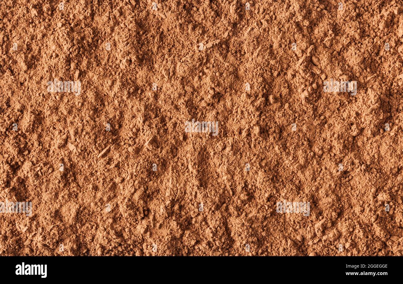 Kakaopulver Hintergrund Stockfoto