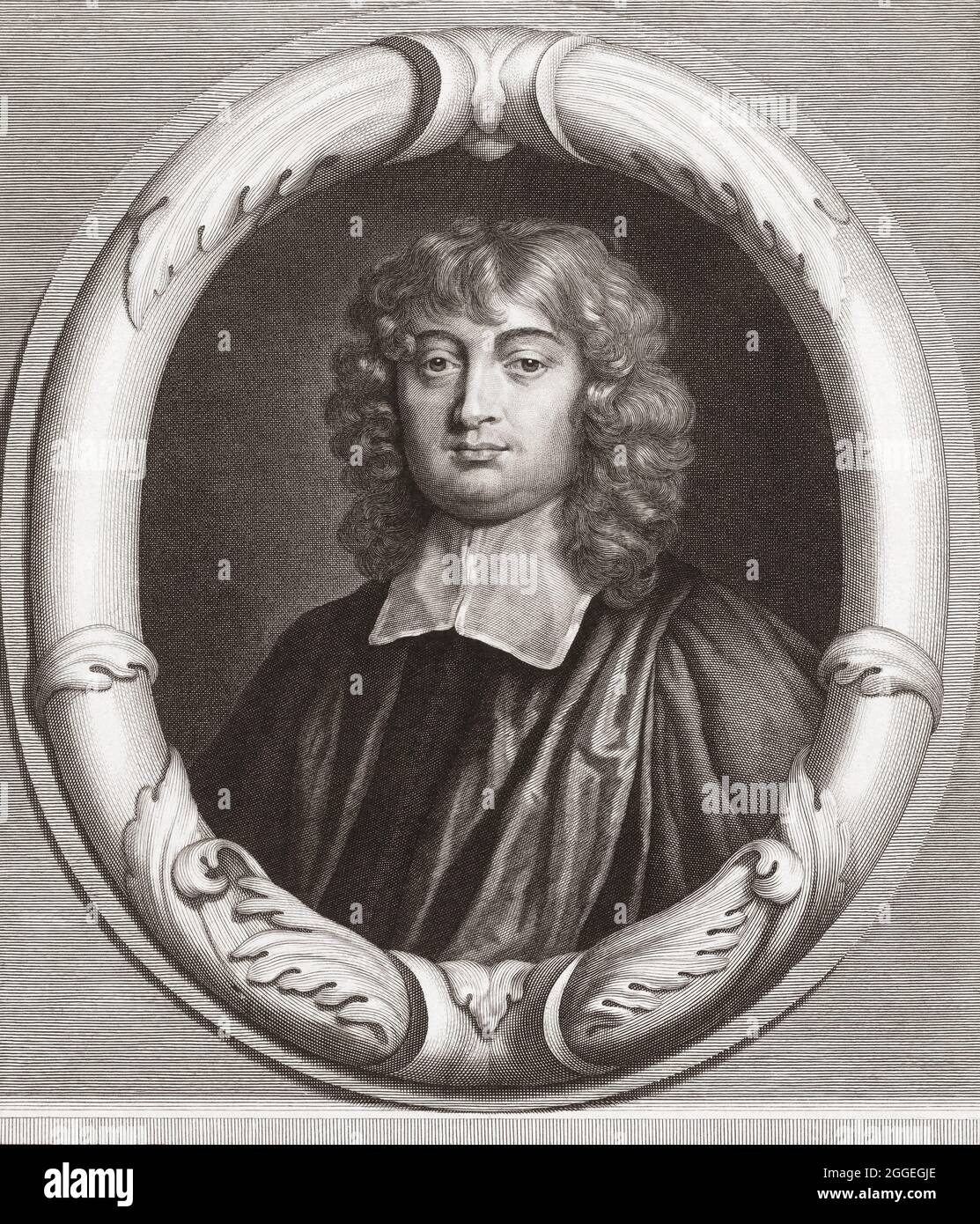 Edward Stillingfleet, 1635-1699. Britischer anglikanischer Theologe und Gelehrter. Unter anderem war er Bischof von Worcester. Nach einem Stich von Abraham Bloteling nach einem Werk von Sir Peter Lely. Stockfoto