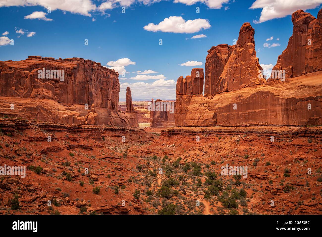 Park Avenue im Arches National Park, Moab, Utah Stockfoto