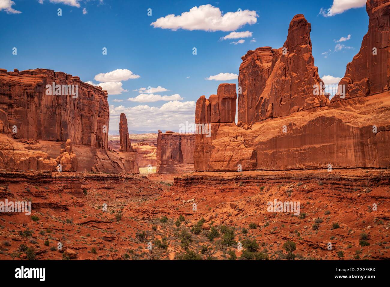 Park Avenue im Arches National Park, Moab, Utah Stockfoto