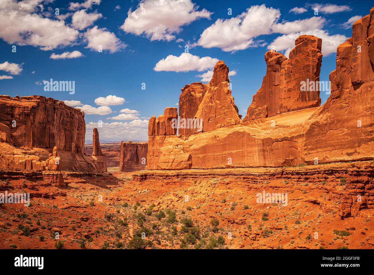 Park Avenue im Arches National Park, Moab, Utah Stockfoto
