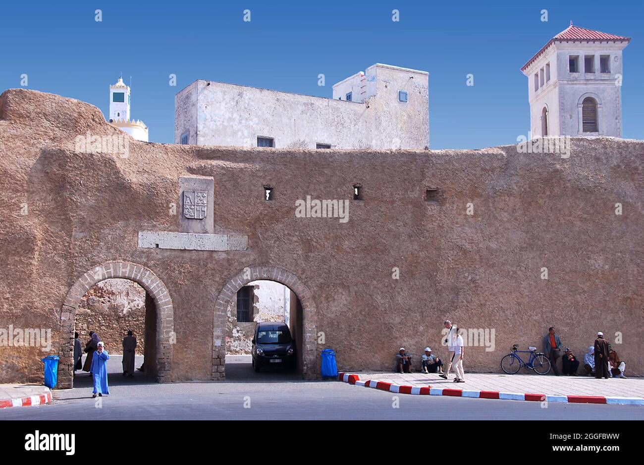 Alte portugiesische Architektur in El Jadida (Mazagan) in Marokko Stockfoto