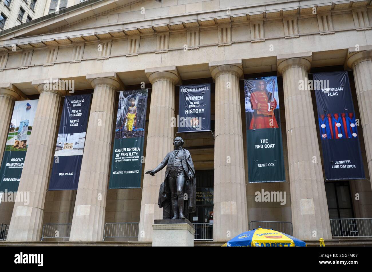 Wall Street in New York City. Stockfoto