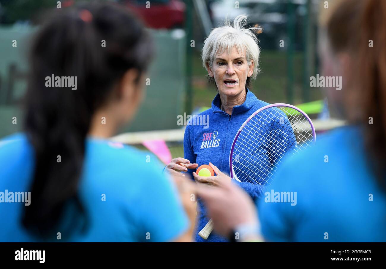 Judy Murray schottische Tenniscoach. Mutter der professionellen Tennisspieler Jamie und Sir Andy Murray Stockfoto