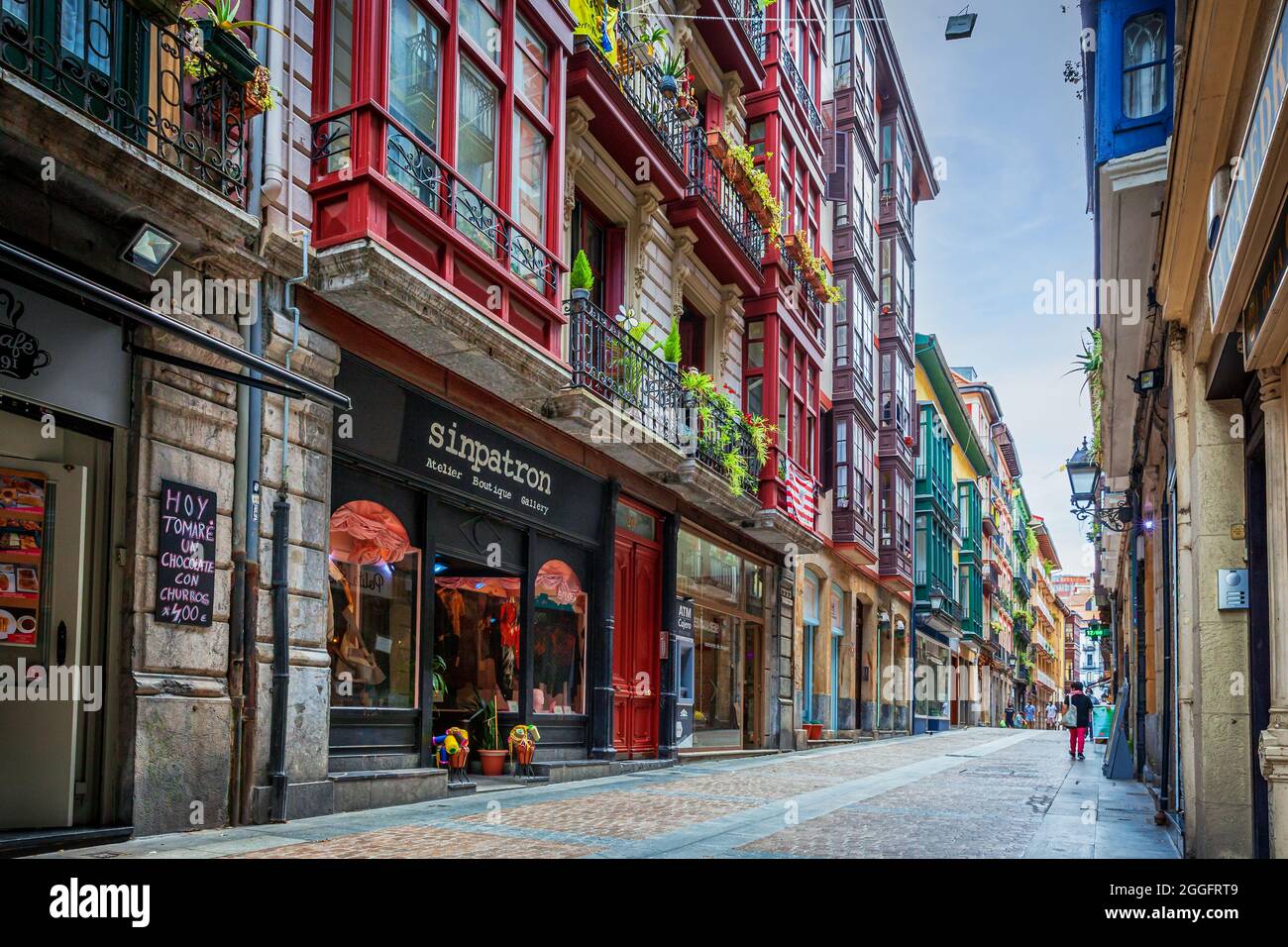 Bilbao ist eine Stadt im Norden Spaniens, die größte Stadt in der Provinz Biskaya und im Baskenland als Ganzes. Es ist auch die größte Stadt Prope Stockfoto