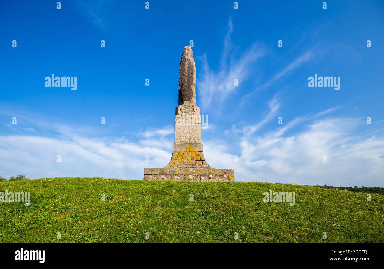Gedenkstätte in Hammershus auf der Insel Bornholm, Dänemark Stockfoto