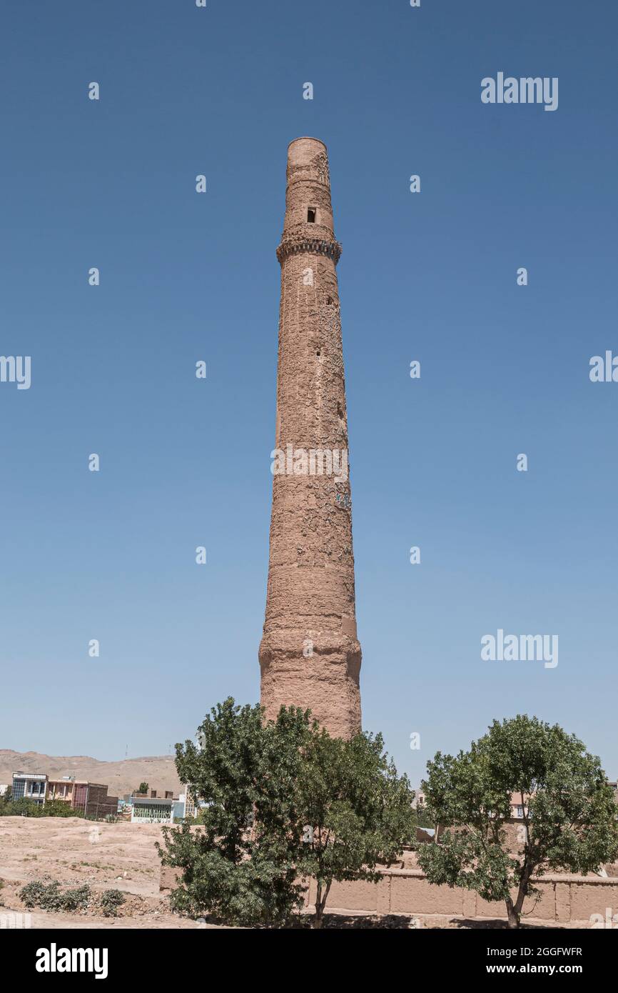 Historische Minarette in Herat wurde unter der Herrschaft von Shahrukh Mirza im Jahr 1438 in Afghanistan gebaut Stockfoto