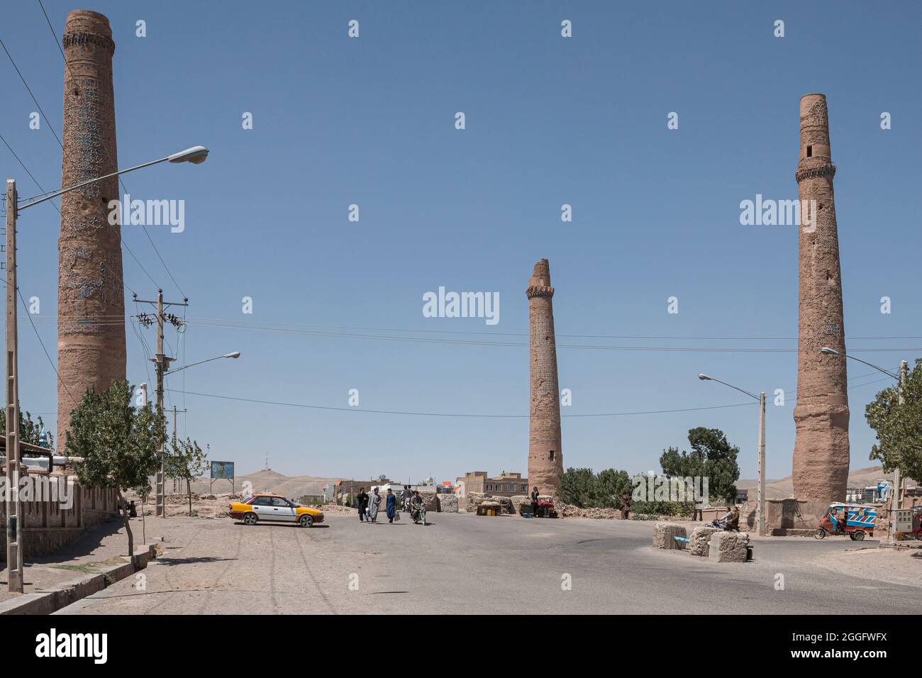 Historische Minarette in Herat wurde unter der Herrschaft von Shahrukh Mirza im Jahr 1438 in Afghanistan gebaut Stockfoto
