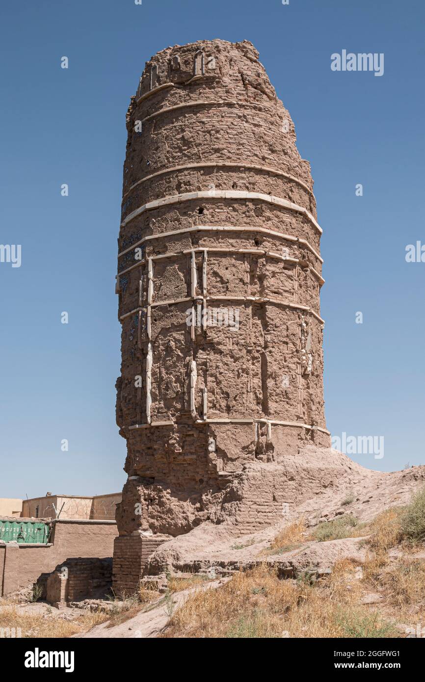 Historische Minarette in Herat wurde unter der Herrschaft von Shahrukh Mirza im Jahr 1438 in Afghanistan gebaut Stockfoto