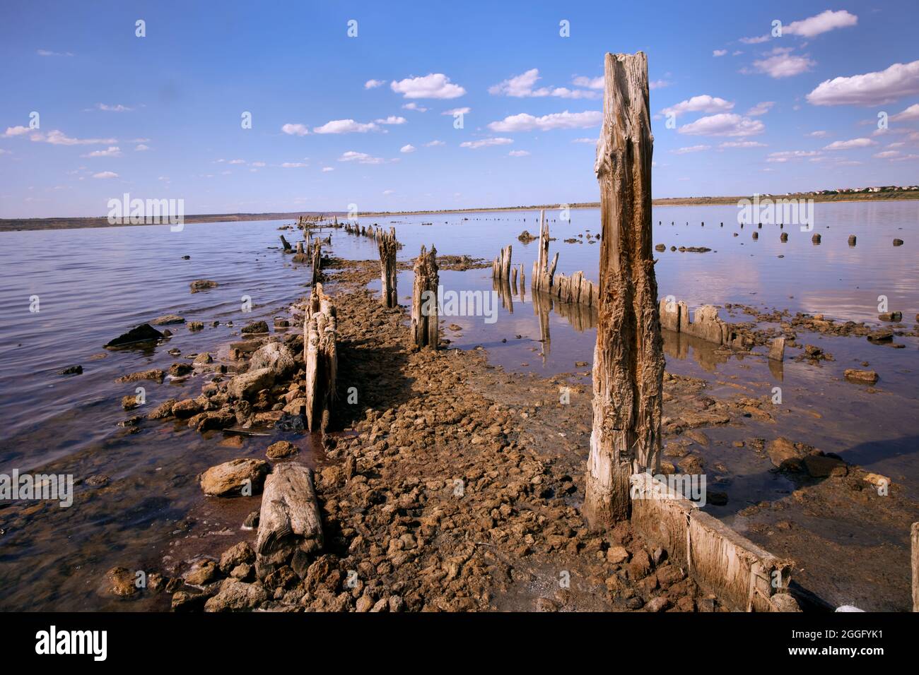 Kuyalnik Mündung Toten Meer von Odessa Ukraine Stockfoto