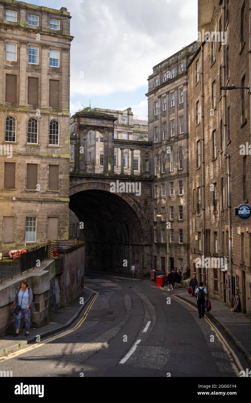 Edinburgh City Newtown und Oldtown Gebäude gescholten Großbritannien Stockfoto