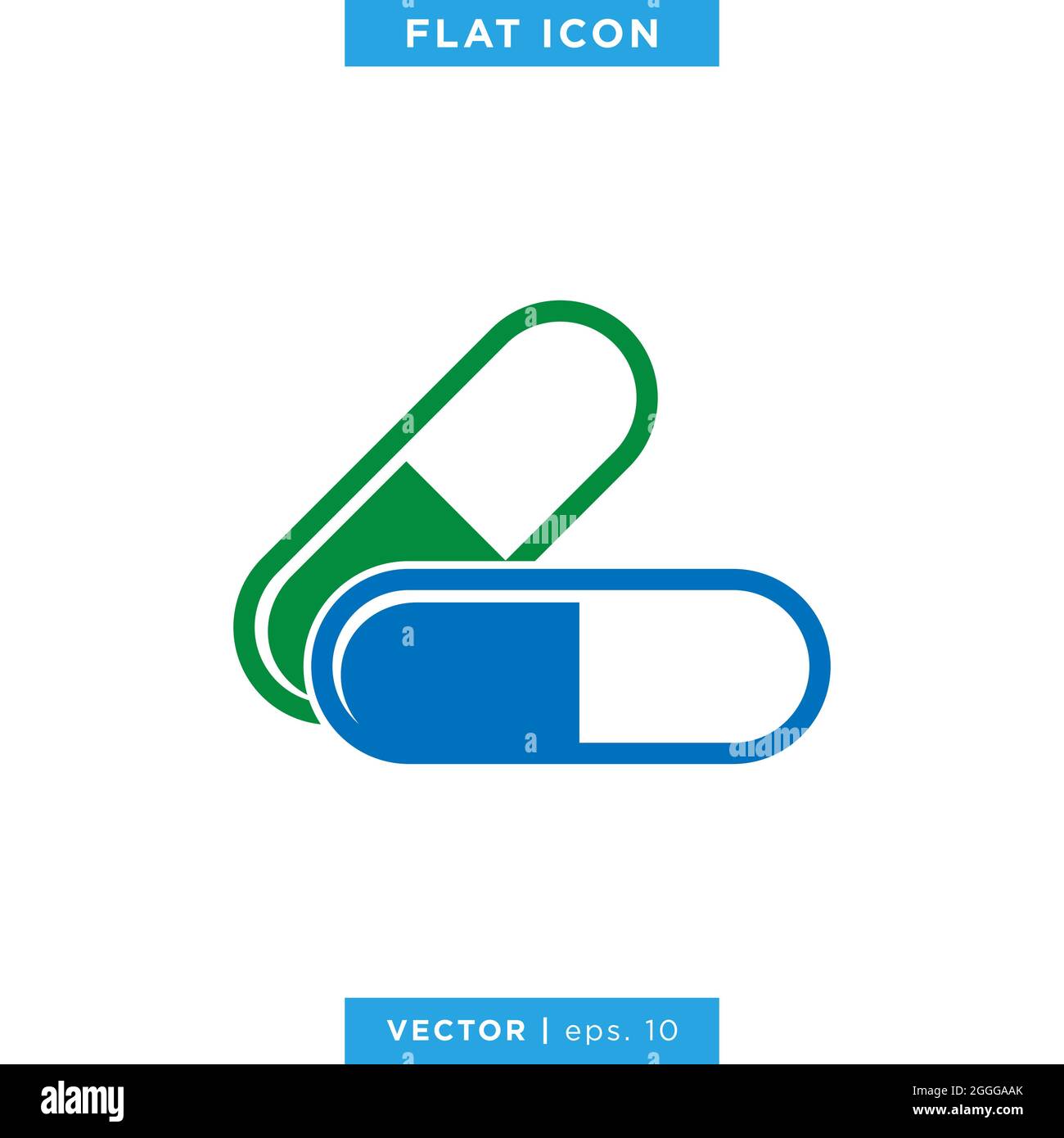 Design-Vorlage für Capsule Icon Vector Stock Illustration. Stock Vektor