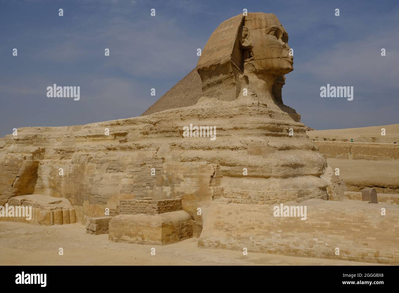 Ägypten Kairo - große Sphinx von Gizeh Panoramablick Stockfoto