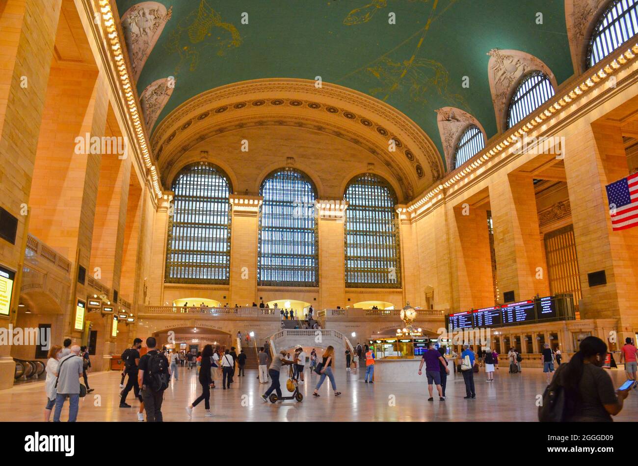 Grand Central Terminal, Bahnhof Main Concourse in Midtown Manhattan. New York City, New York, USA. 19. Juli 2021. Stockfoto