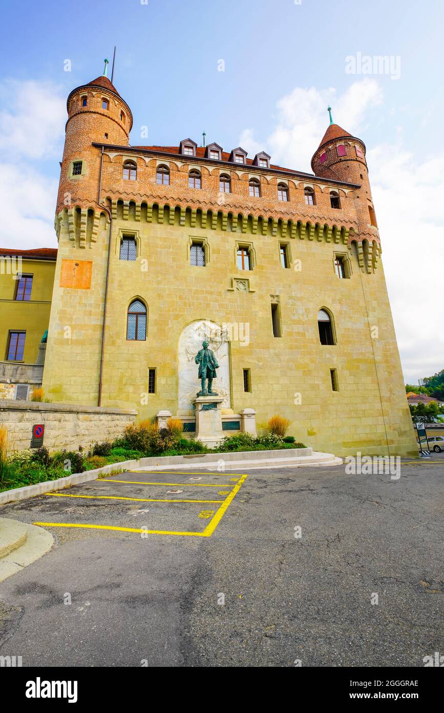 Schloss Saint-Maire (Château Saint-Maire), Lausanne, Kanton Waadt, Genfersee, Schweiz. Stockfoto