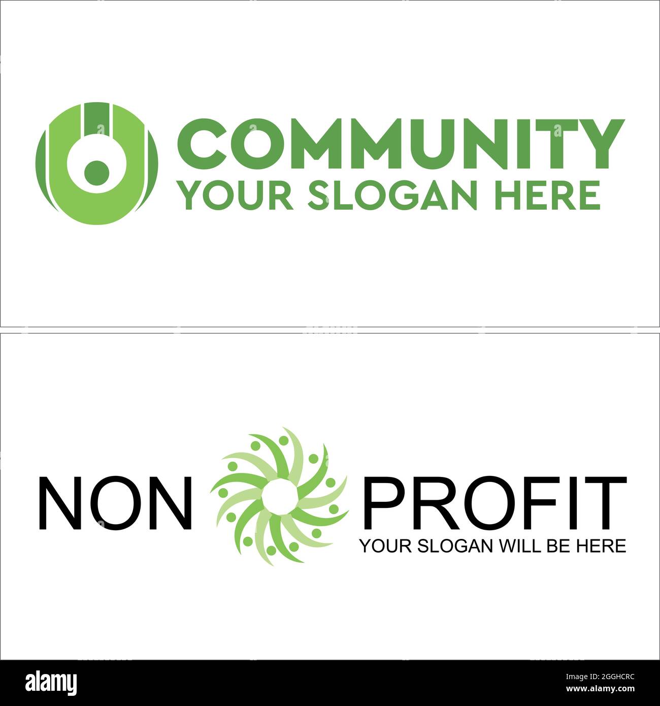 Gemeinschaft gemeinnützig mit People Group kreisenden Logo-Design Stock Vektor