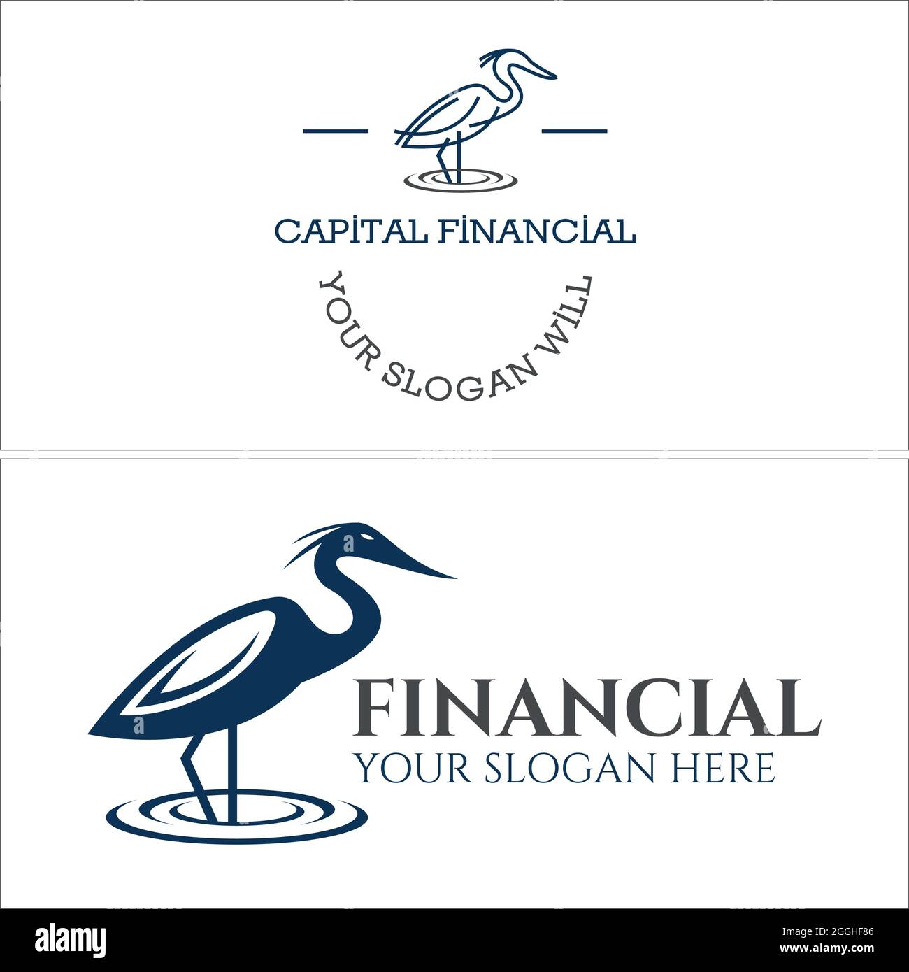 Kapitalausstattung mit schlichtem Icon-Logo-Design Stock Vektor