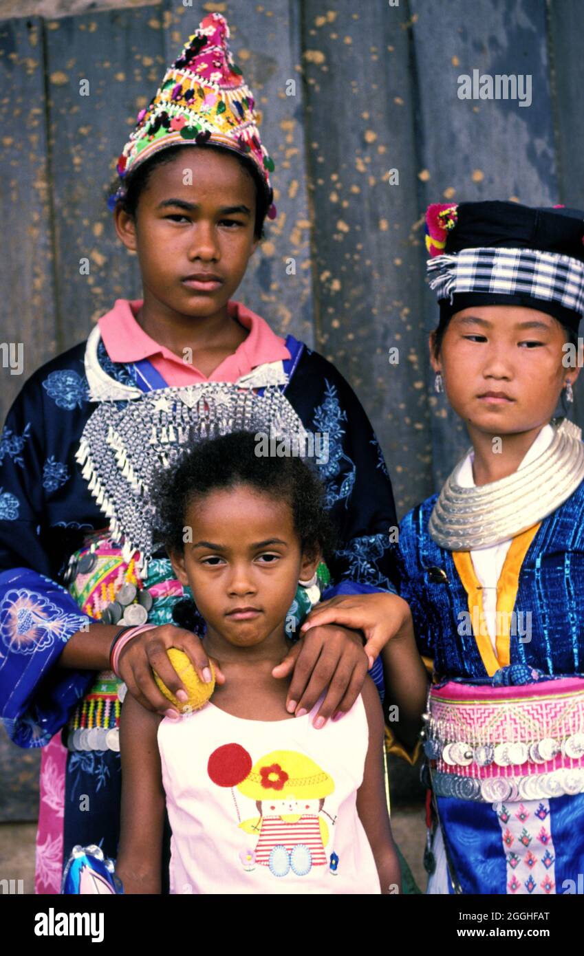 FRANZÖSISCH-GUYANA. HMONG DORF KAKAO (LAO MINDERHEIT) LAOTISCHEN NEUJAHR Stockfoto