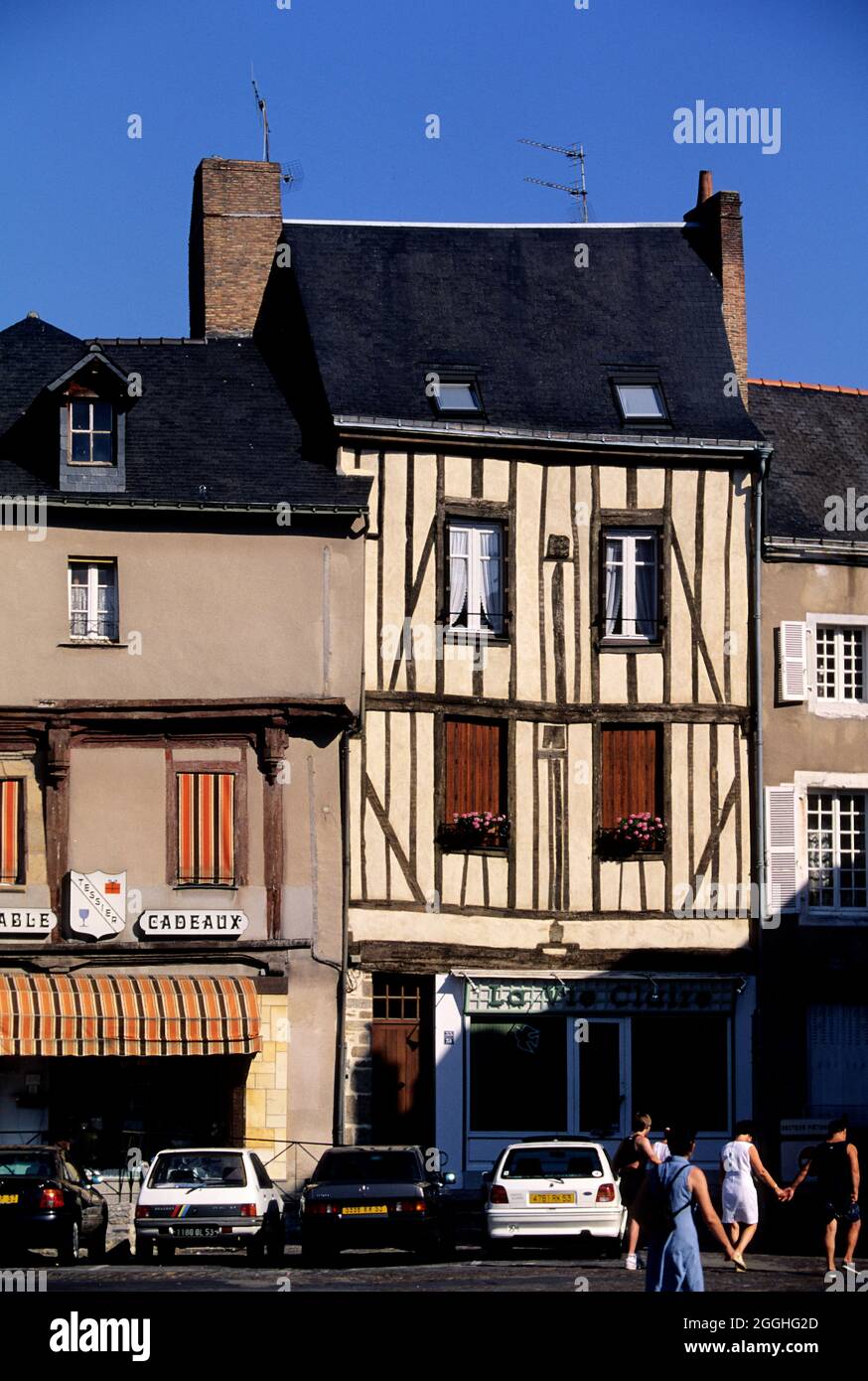 FRANKREICH, SARTHE (72) LAVAL STADT Stockfoto