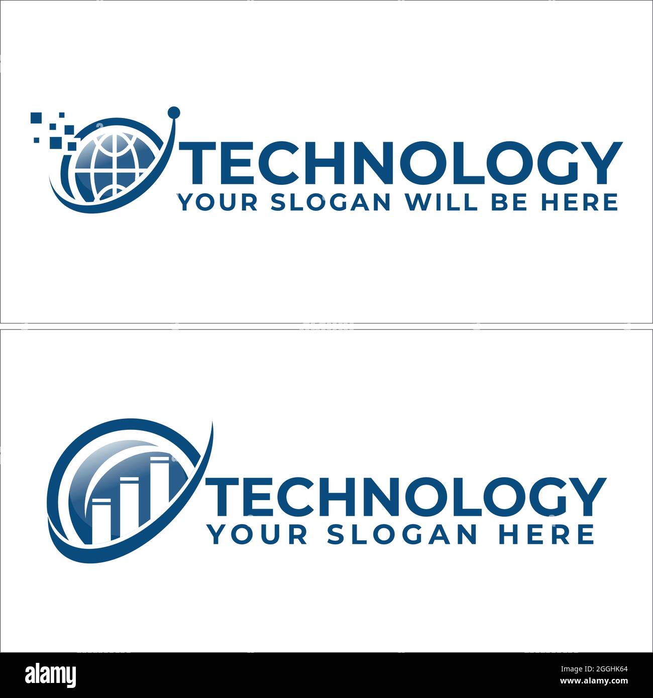 Moderne Technologie Web-Entwicklung Logo-Design Stock Vektor