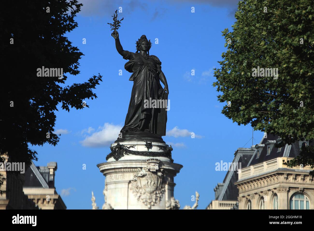 FRANKREICH. PARIS (75) 3. ARRONDISSEMENT; PLACE DE LA REPUBLIQUE Stockfoto