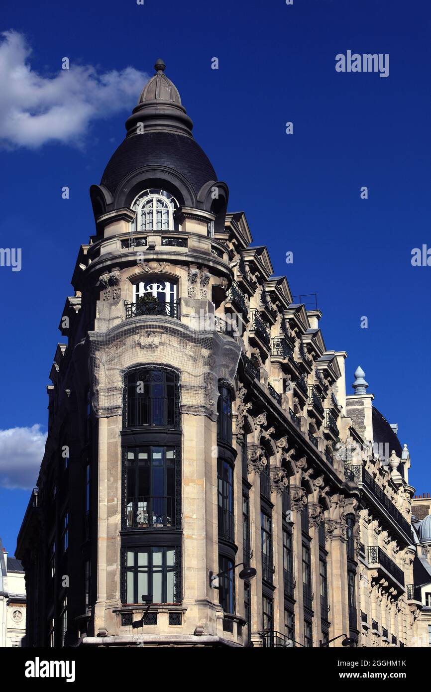 FRANKREICH. PARIS (75) 2. BEZIRK. GEBÄUDE IN DER REAUMUR STRASSE Stockfoto