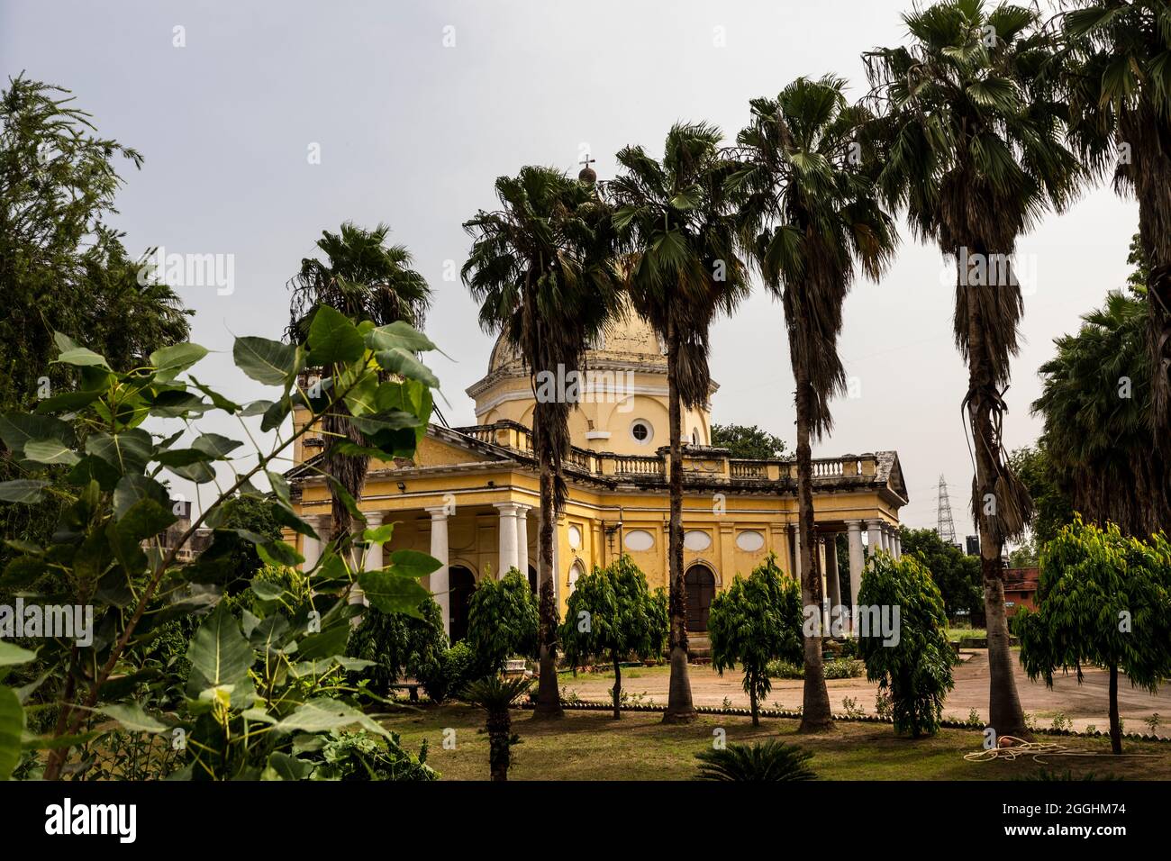 Blick auf die berühmte St. Jame's Kirche in der Kashmere Gate Gegend oder Nord-Delhi. Stockfoto