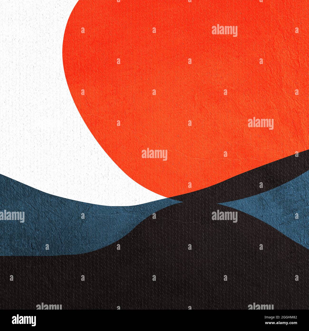 Schöne geometrische abstrakte digitale Kunst, modern und bunt Stockfoto
