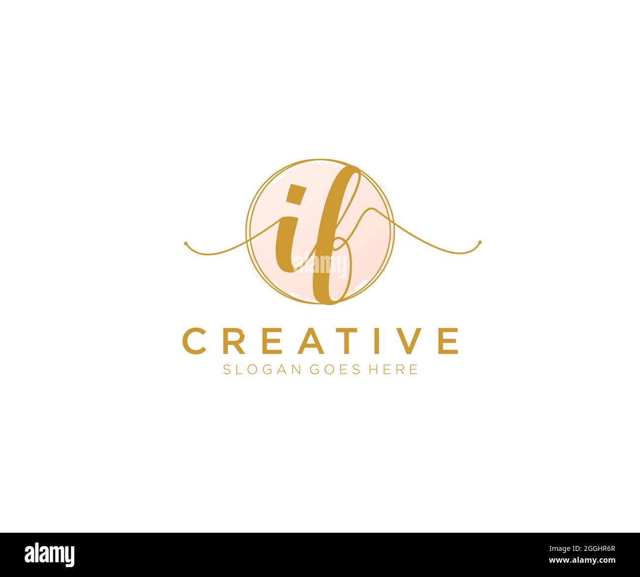 WENN feminine Logo Schönheit Monogramm und elegantes Logo-Design, Handschrift Logo der ursprünglichen Signatur, Hochzeit, Mode, Blumen und botanischen mit kreativen Stock Vektor