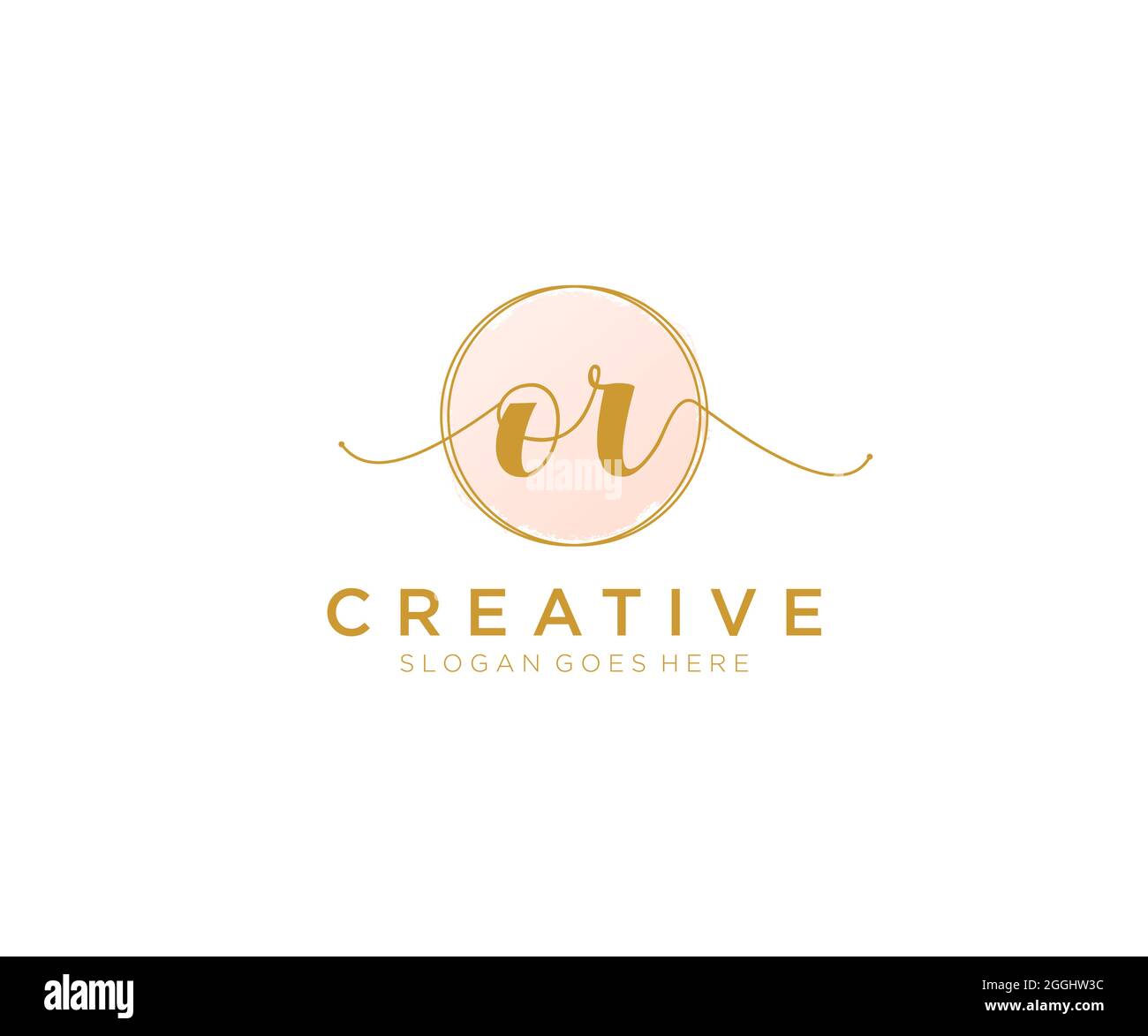 ODER feminine Logo Schönheit Monogramm und elegantes Logo-Design, Handschrift Logo der ursprünglichen Signatur, Hochzeit, Mode, Blumen und botanischen mit kreativen Stock Vektor
