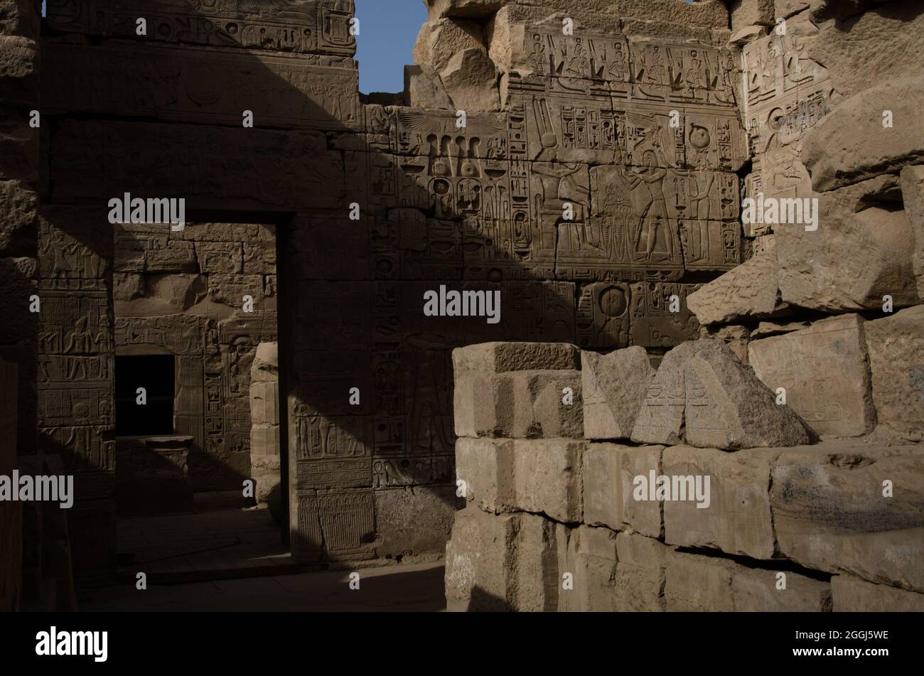 Tempel von Karnak Stockfoto