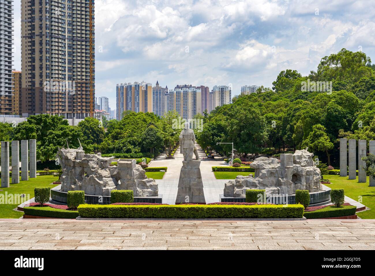 Märtyrerstatuen auf dem Märtyrerfriedhof in Nanning, Guangxi, China Stockfoto