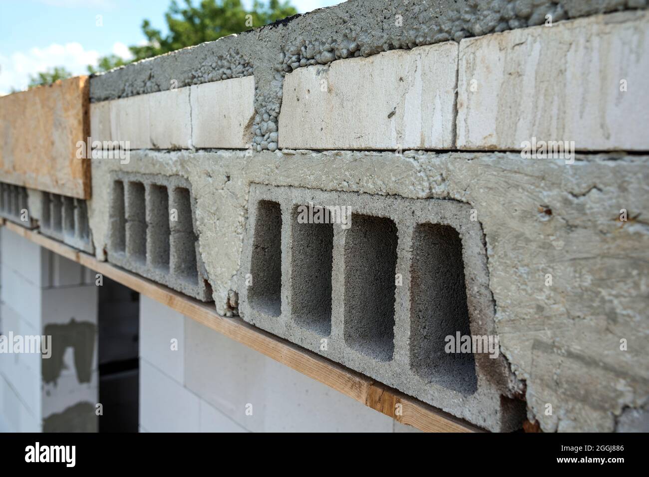 Betondecke auf einem konstruierten Haus Stockfotografie - Alamy