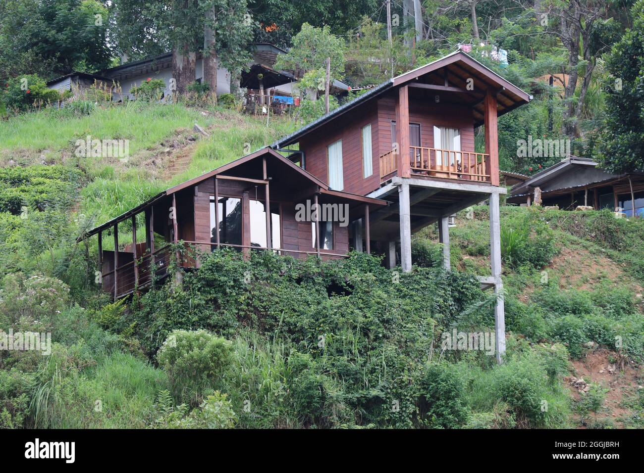 Kühle Cabana in kühlem Klima Stockfoto