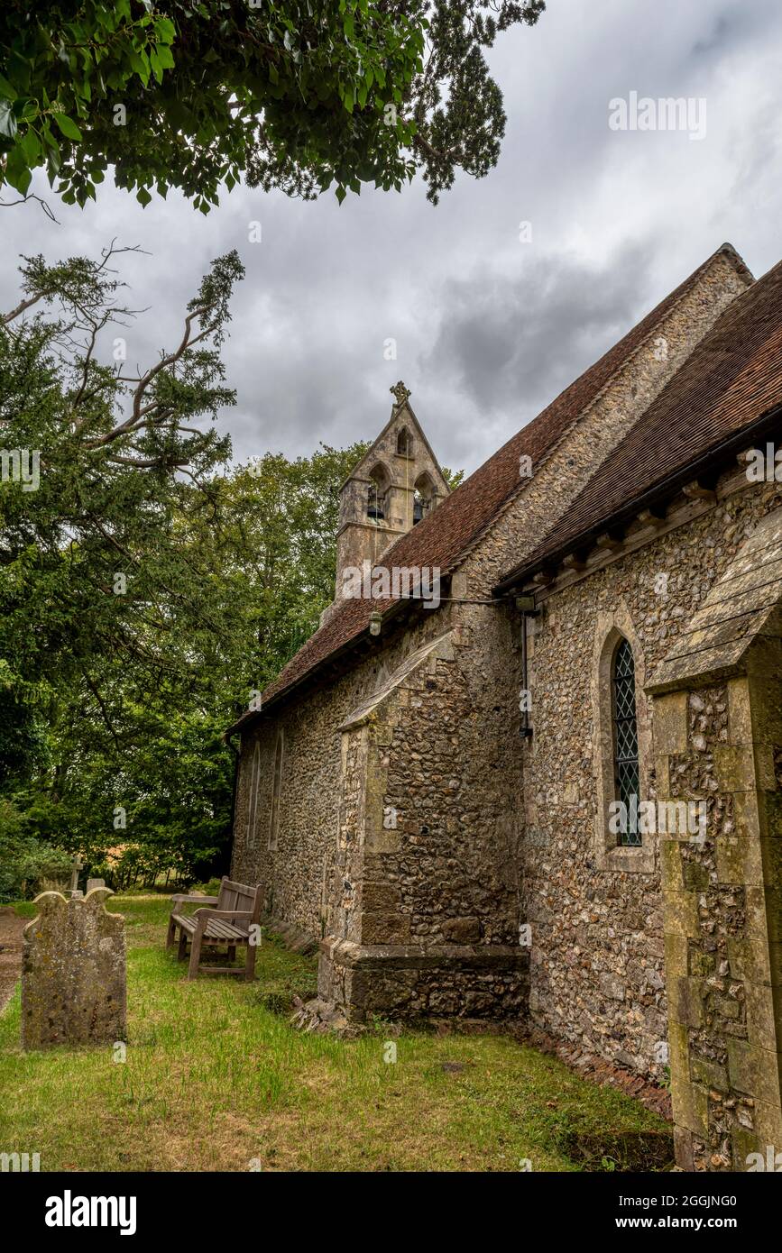 St. Peter's Church in Monks Horton bei Hythe in Kent, England Stockfoto
