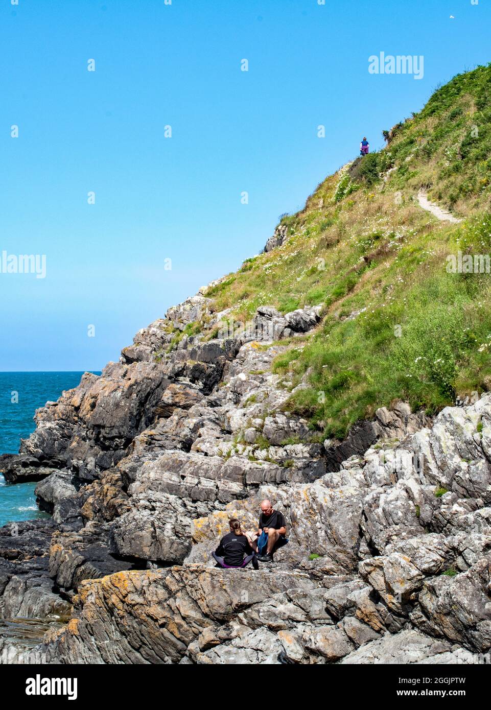 Cwm Tydu Beach, Ceredigion, Wales Stockfoto