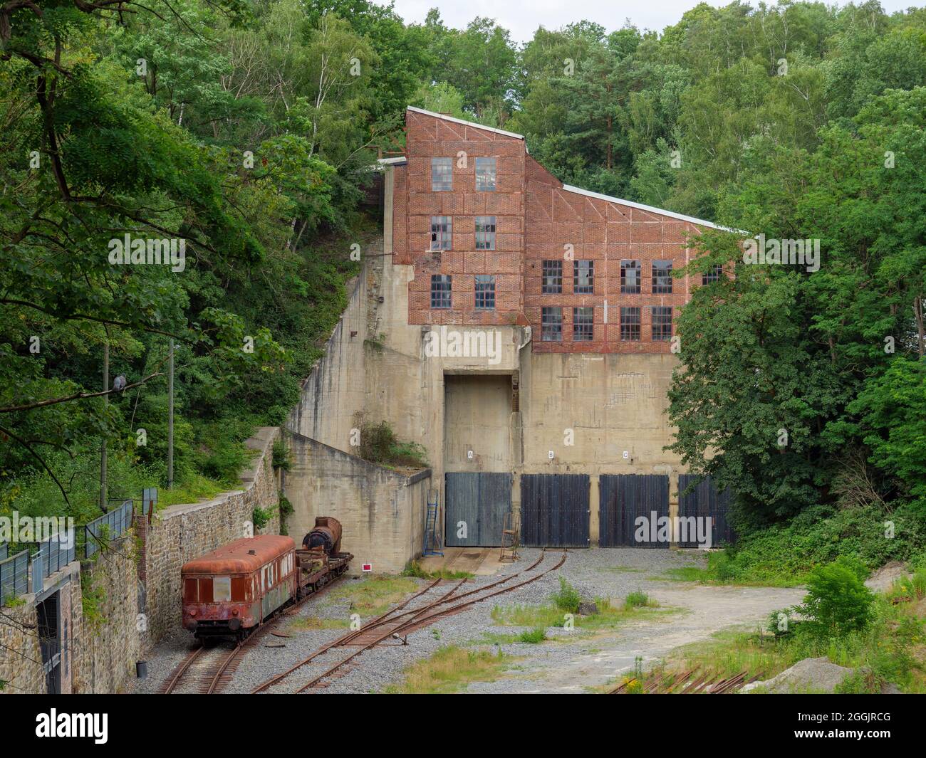 Museum für Industriekultur, Alter Steinbrecher, Piesberg, Osnabrück, Osnabrücker Land, Niedersachsen, Deutschland Stockfoto