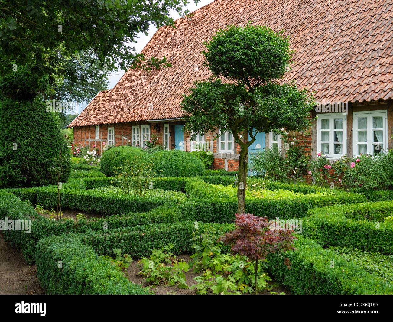 Rohdes Heuerhaus bei Rieste, Osnabrücker Land, Niedersachsen, Deutschland Stockfoto