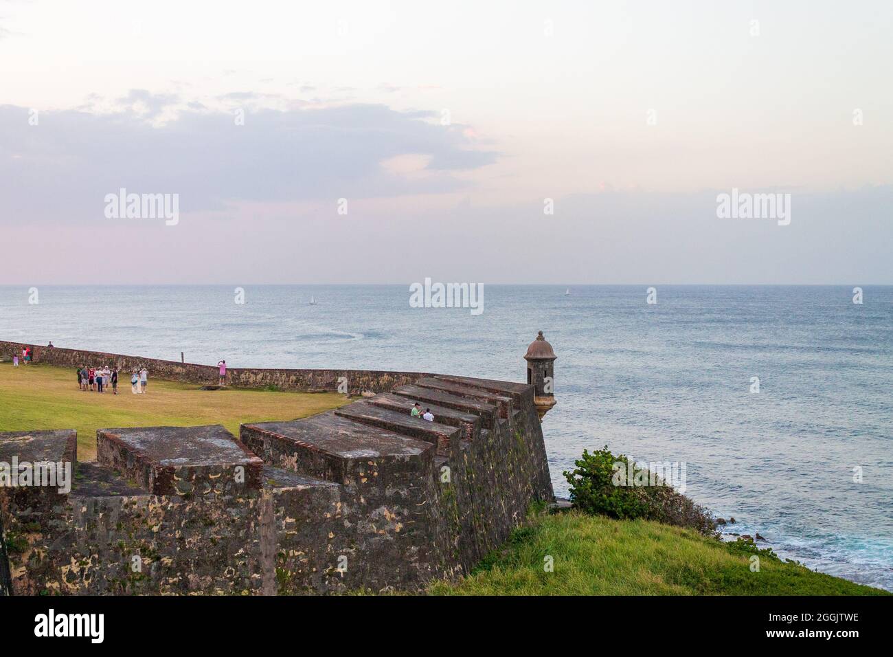 Old San Juan, Puerto Rico - 22. März 2014: Blick auf das Castillo de San Cristobal in Old San Juan, Puerto Rico Stockfoto