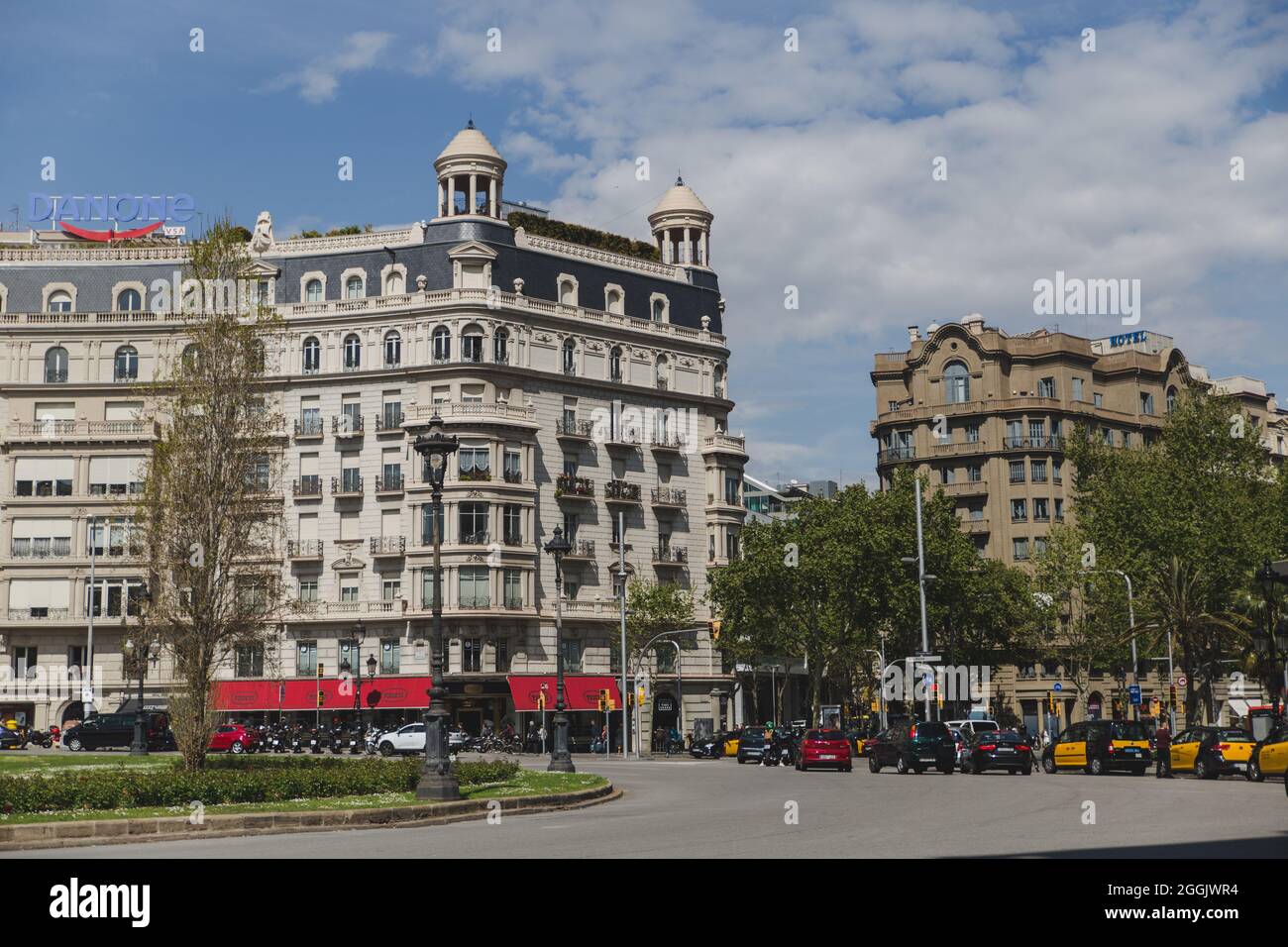 Plaza Francesc Macià Stockfoto