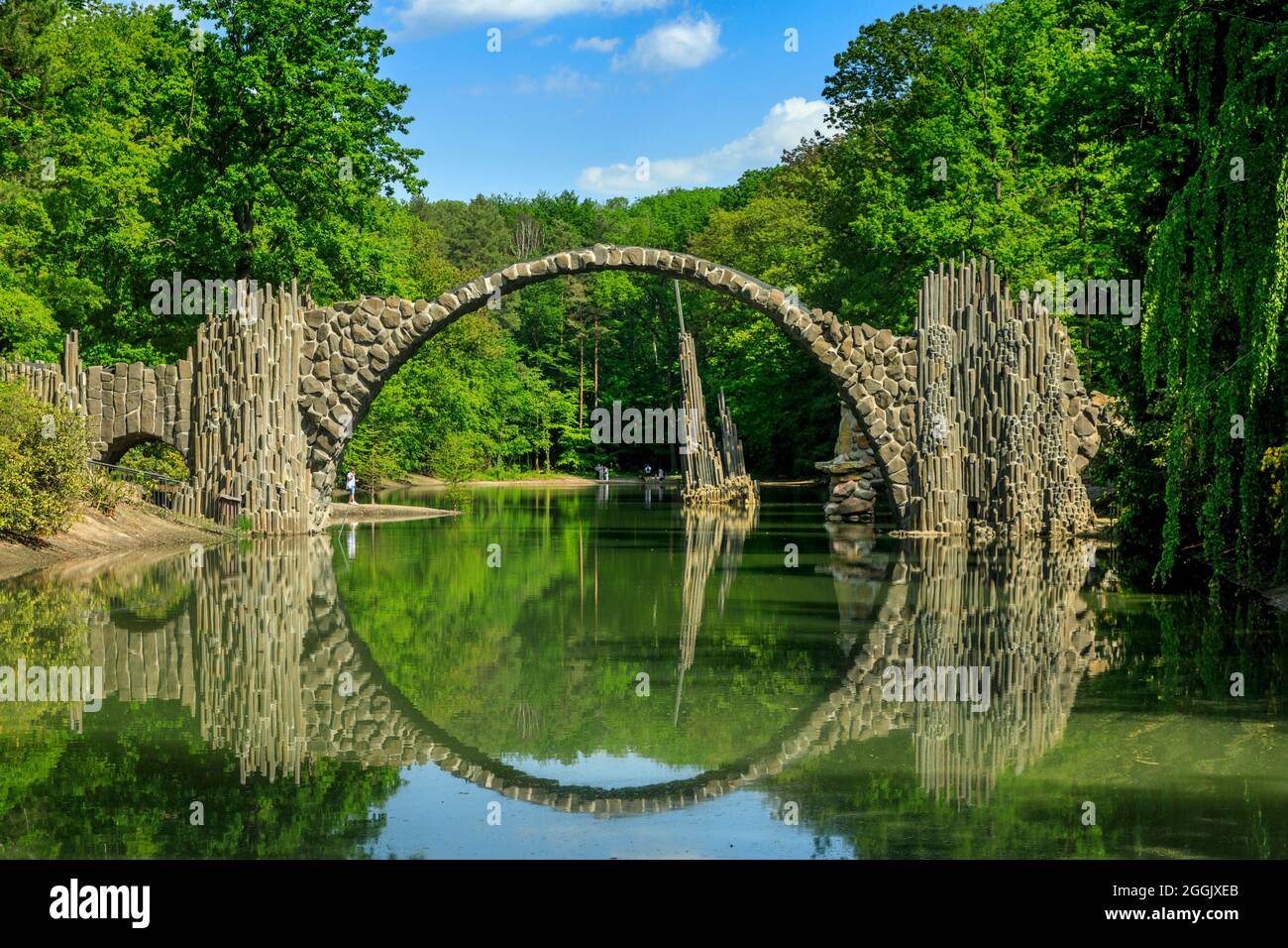 Rakotzbrücke Kromlauer Park Stockfoto