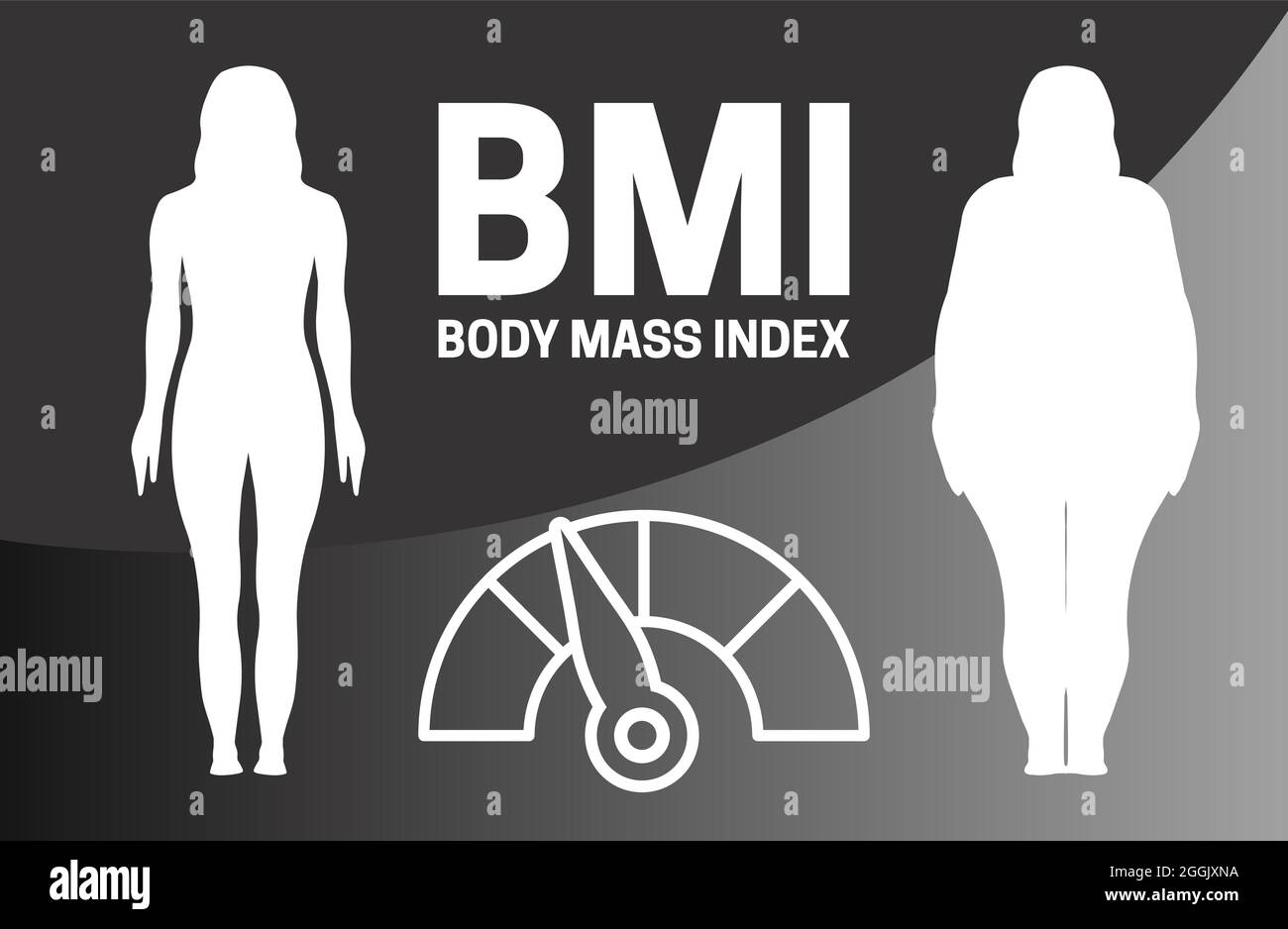 BMI Infografik Vektor Illustration mit Frau Silhouette Stock Vektor