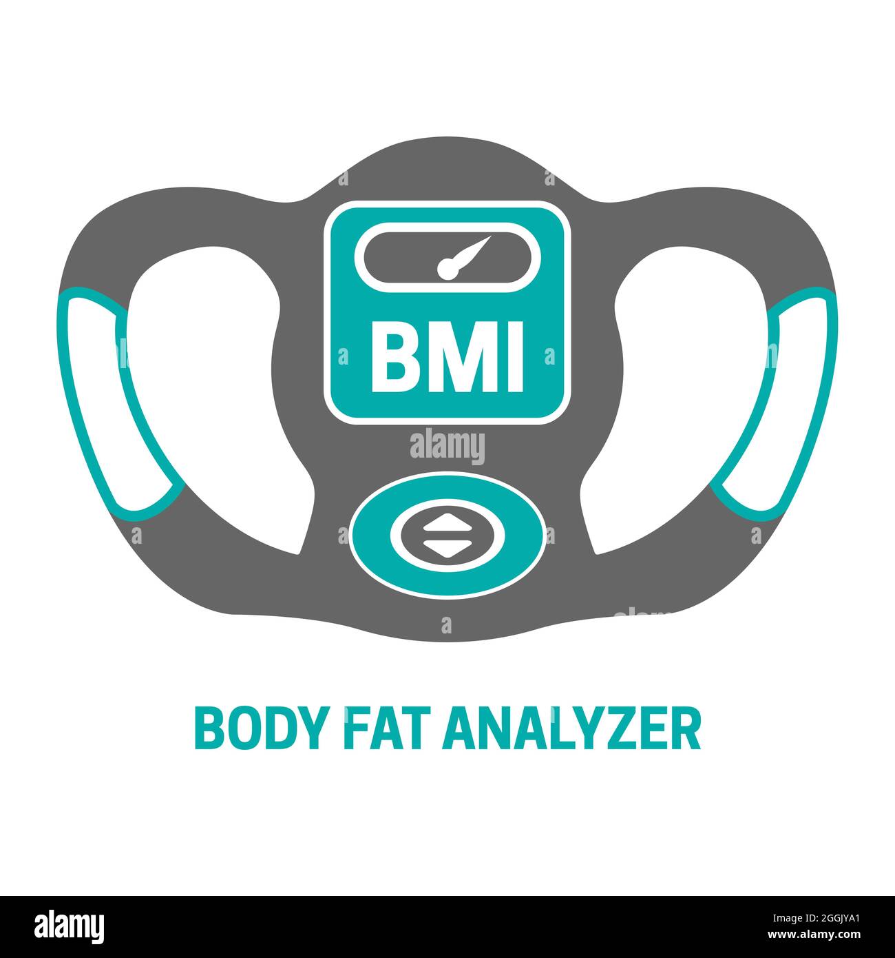 Symbol BMI Body Fat Analyzer Abbildung isoliert Stock Vektor