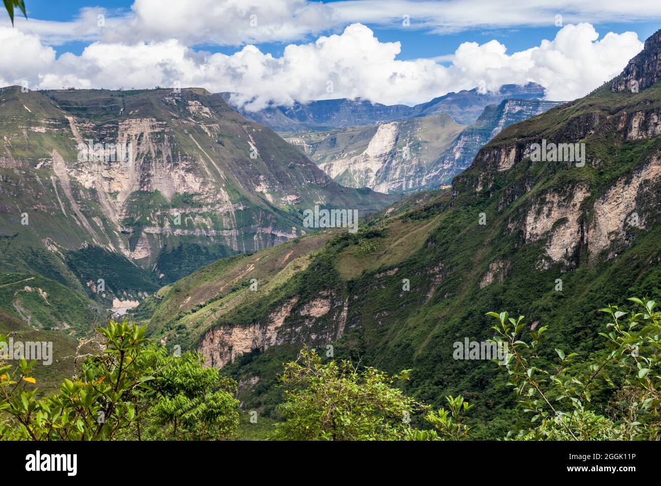 Utcubamba Flusstal im Norden Perus Stockfoto